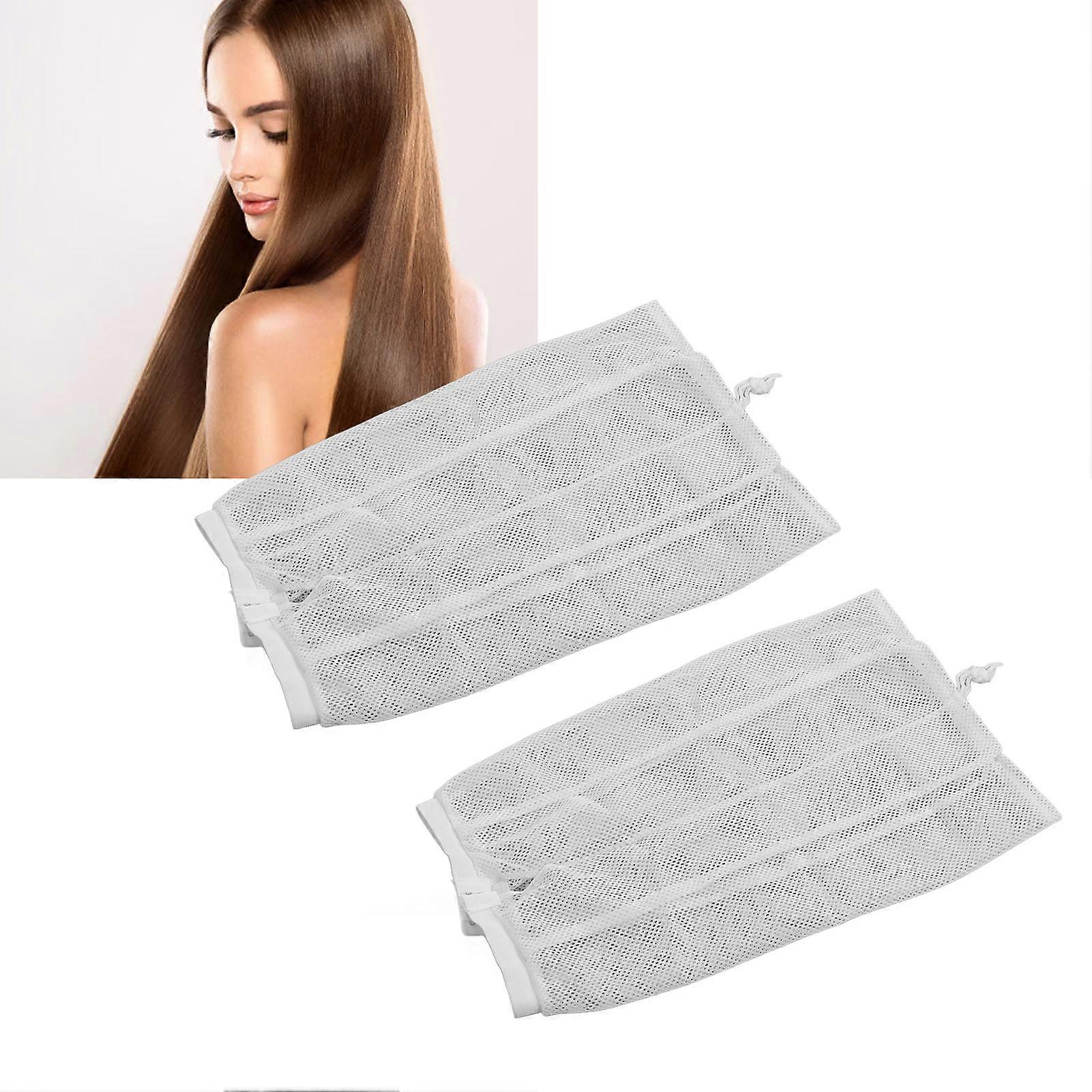 2Pcs Adjustable Mesh Net Plopping Cap for Curly Hair Drying