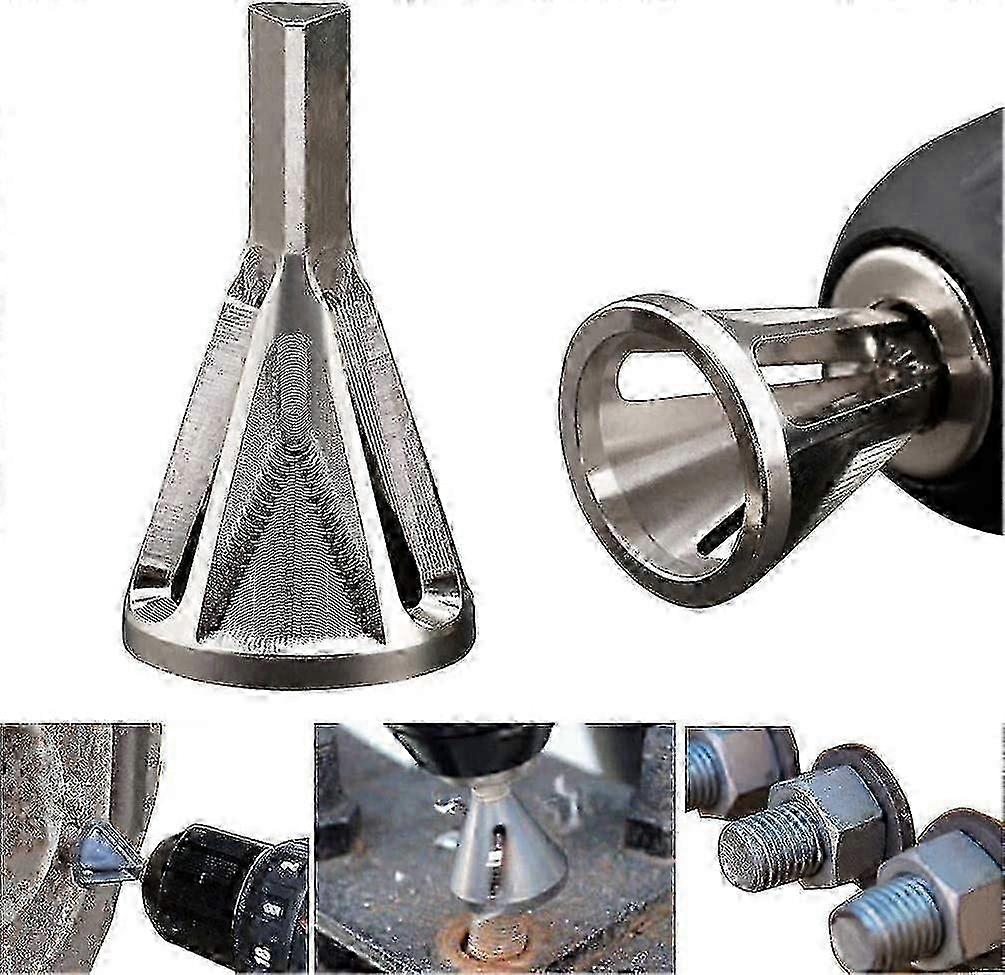 Deburring tool for stainless steel outer drill bits, 8 - 32 specifications, compact, portable and suitable for multiple materials