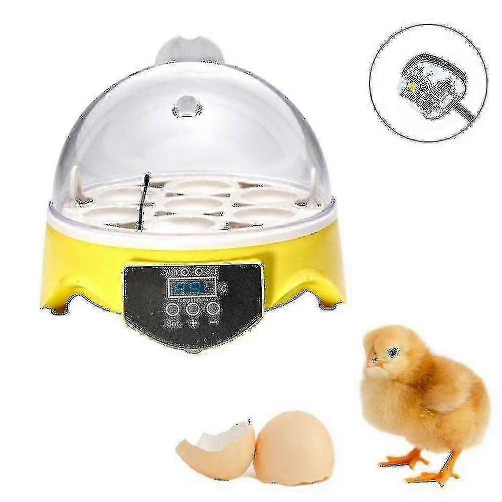Automatic Poultry 7pcs Eggs Incubator Temperature Control Poultry Bird Chicken Hatcher