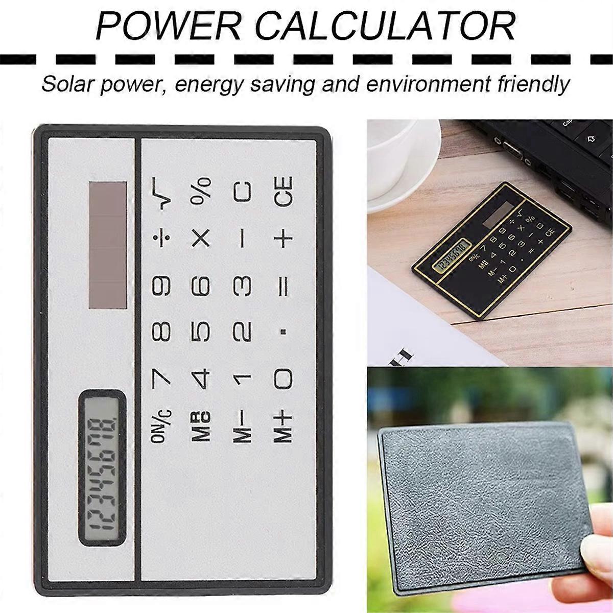 8 Digit Calculator Slim Solar Calculator with Touch Screen Credit Card Design Mini Size Portable Slim Calculator