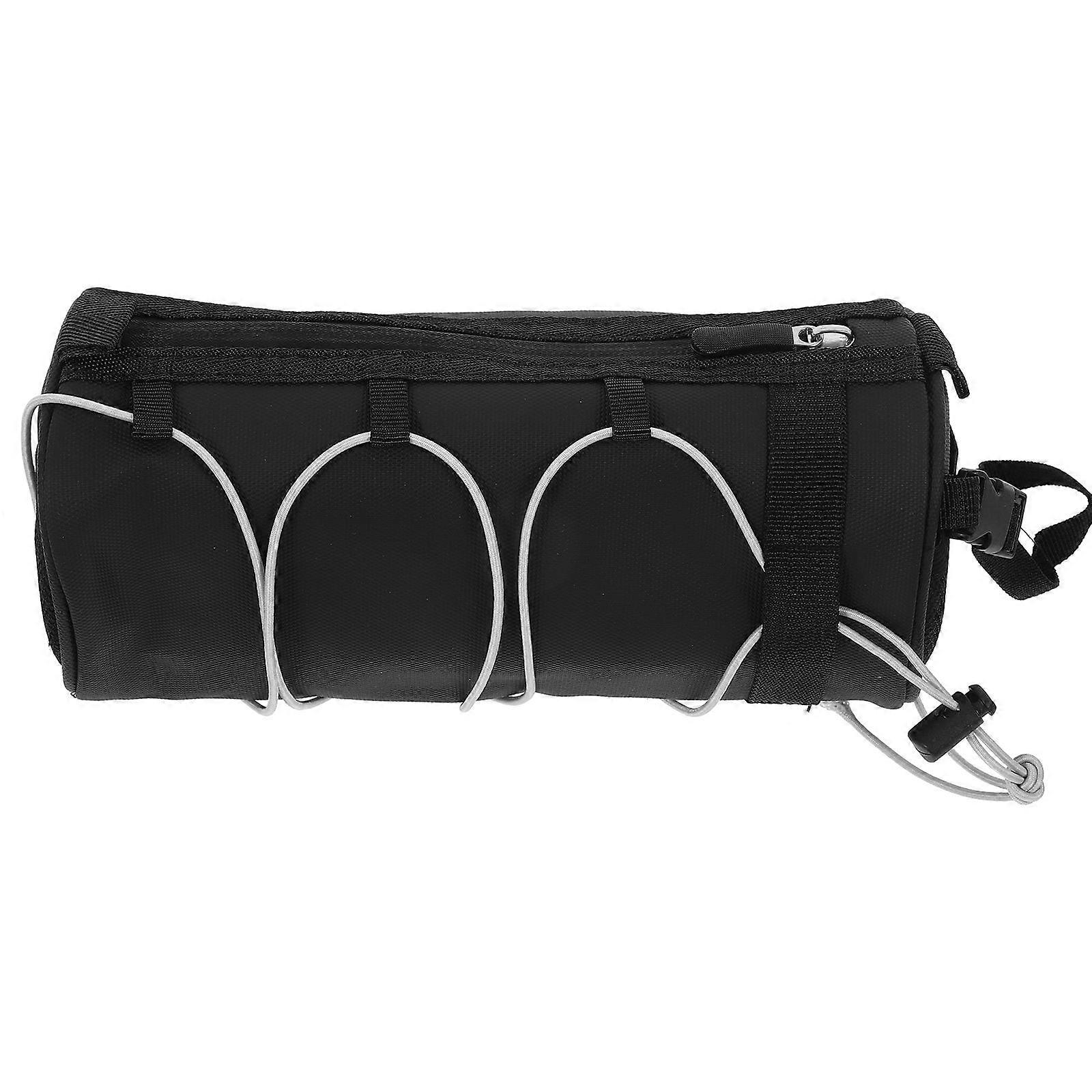 Black Motorcycle Equipment Bag for Storage Use on Bike Handlebar or Scooter Frame 4826