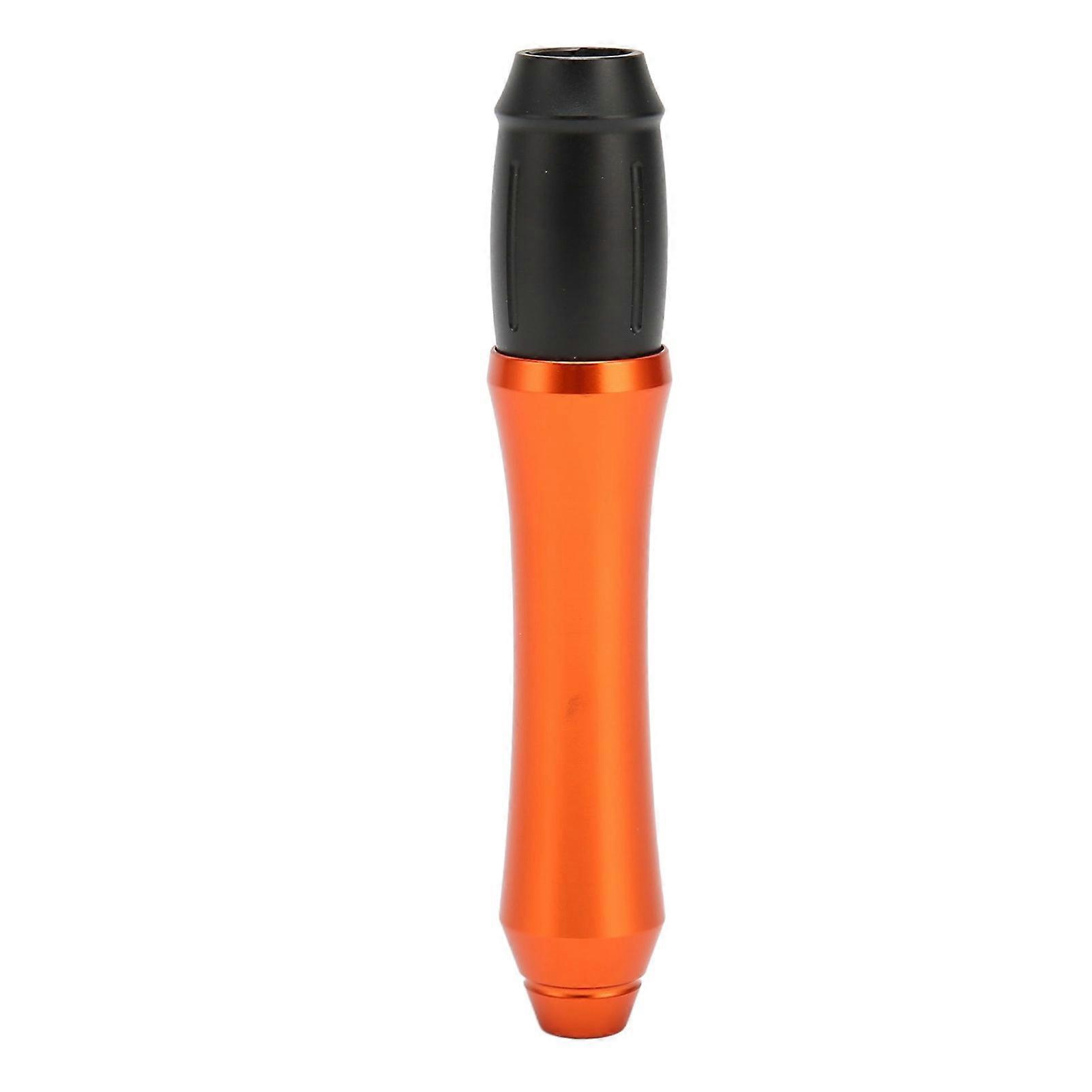 Stylo de tatouage traditionnel antidérapant en aluminium, amovible, lavable, manuel, orange