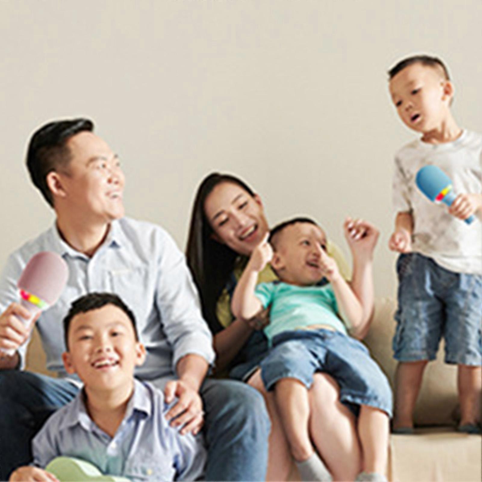 Wireless Singing Microphone Bluetooth Portable Handheld Mic Blue