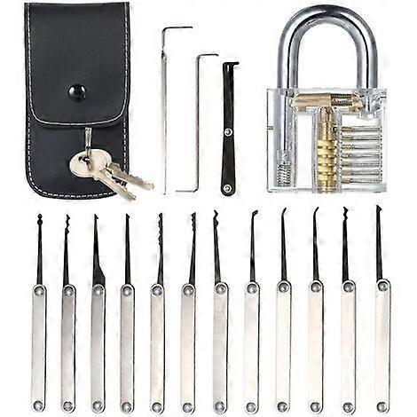 15Pcs Lock Pick Set Lock Picking Tool Kit for Beginner and Professional Locksmith