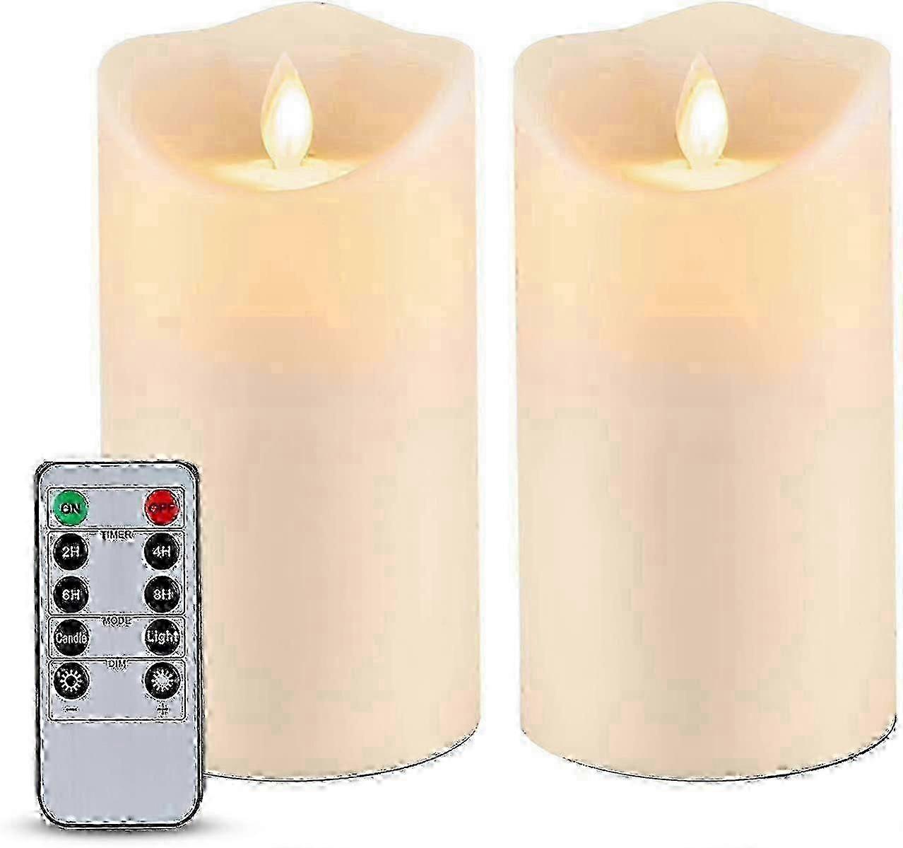 Outdoor Waterproof Flameless Candles, Flickering Moving Flame LED Candles