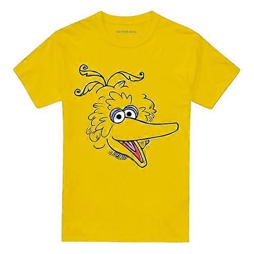 Sesame Street Unisex Adult Big Bird Sketch Face T-Shirt