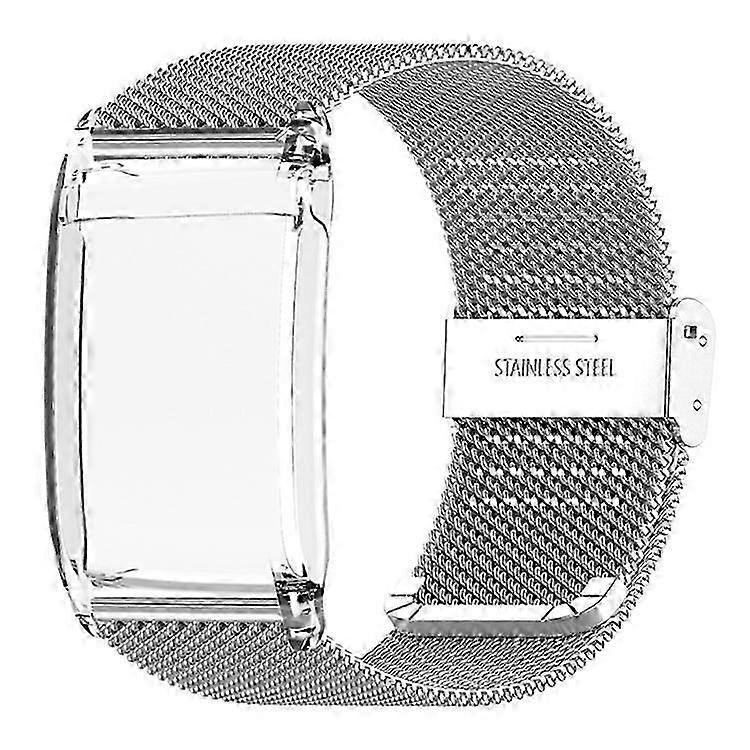 Compatible For WHOOP 4.0 Watch Band with Clear Case Clasp Milanese Mesh Metal Strap Replacement