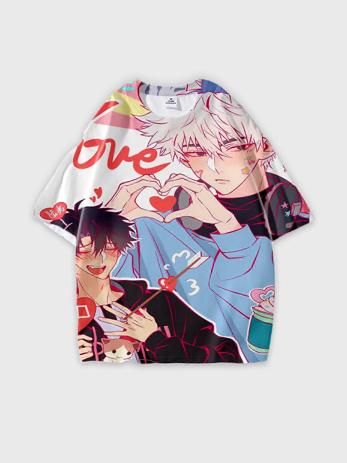 T-Shirt Short Sleeve Round Neck, Summer Casual Loose Graphic Tee, Unisex The Link Click W1166