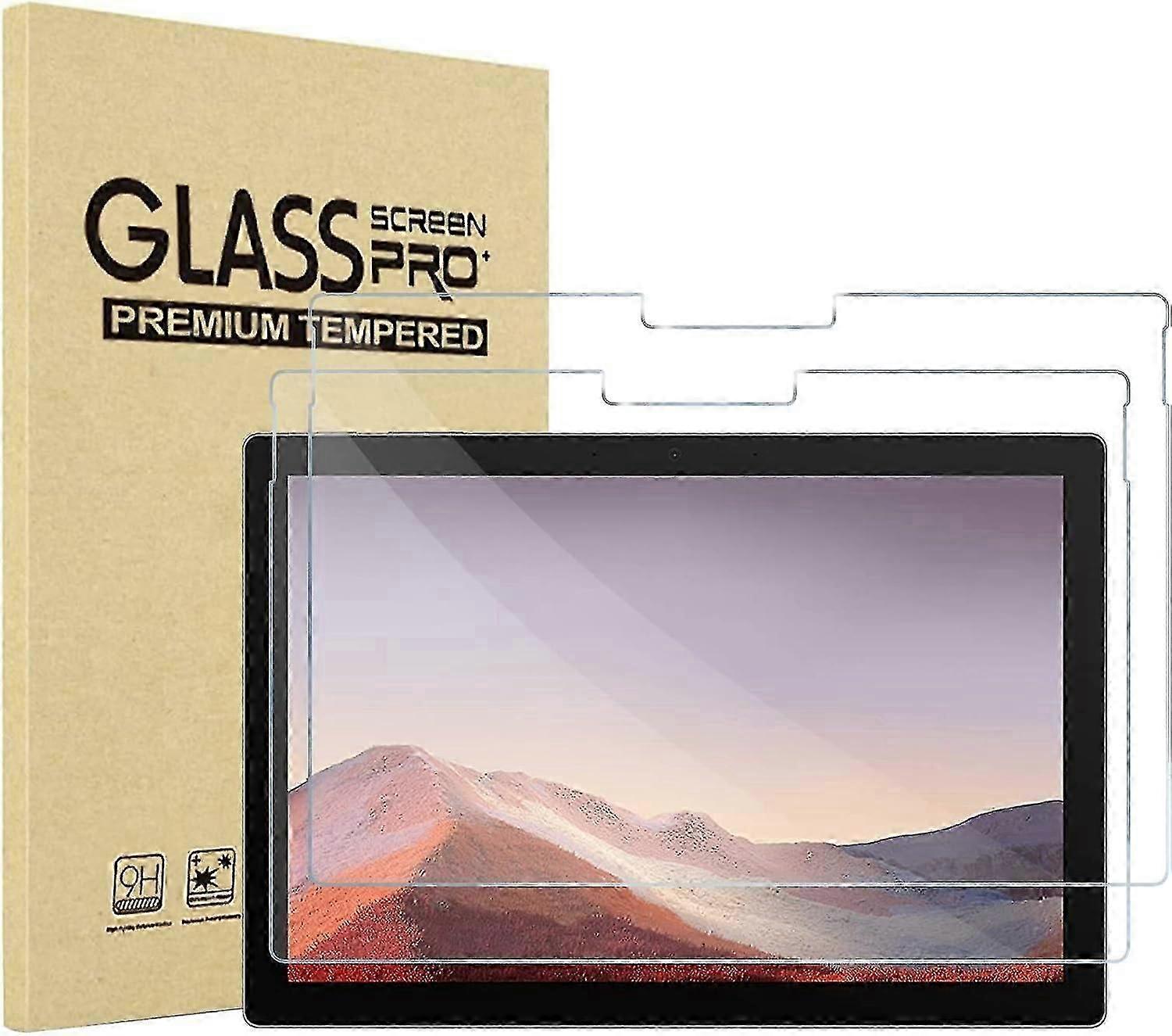 适用于 Surface Pro 7 Plus/Surface Pro 7 / Pro 6 / Pro 5 / Pro 4 的 2 件装屏幕保护膜,适用于 12.3 英寸的钢化玻璃屏幕保护膜屏幕保护膜