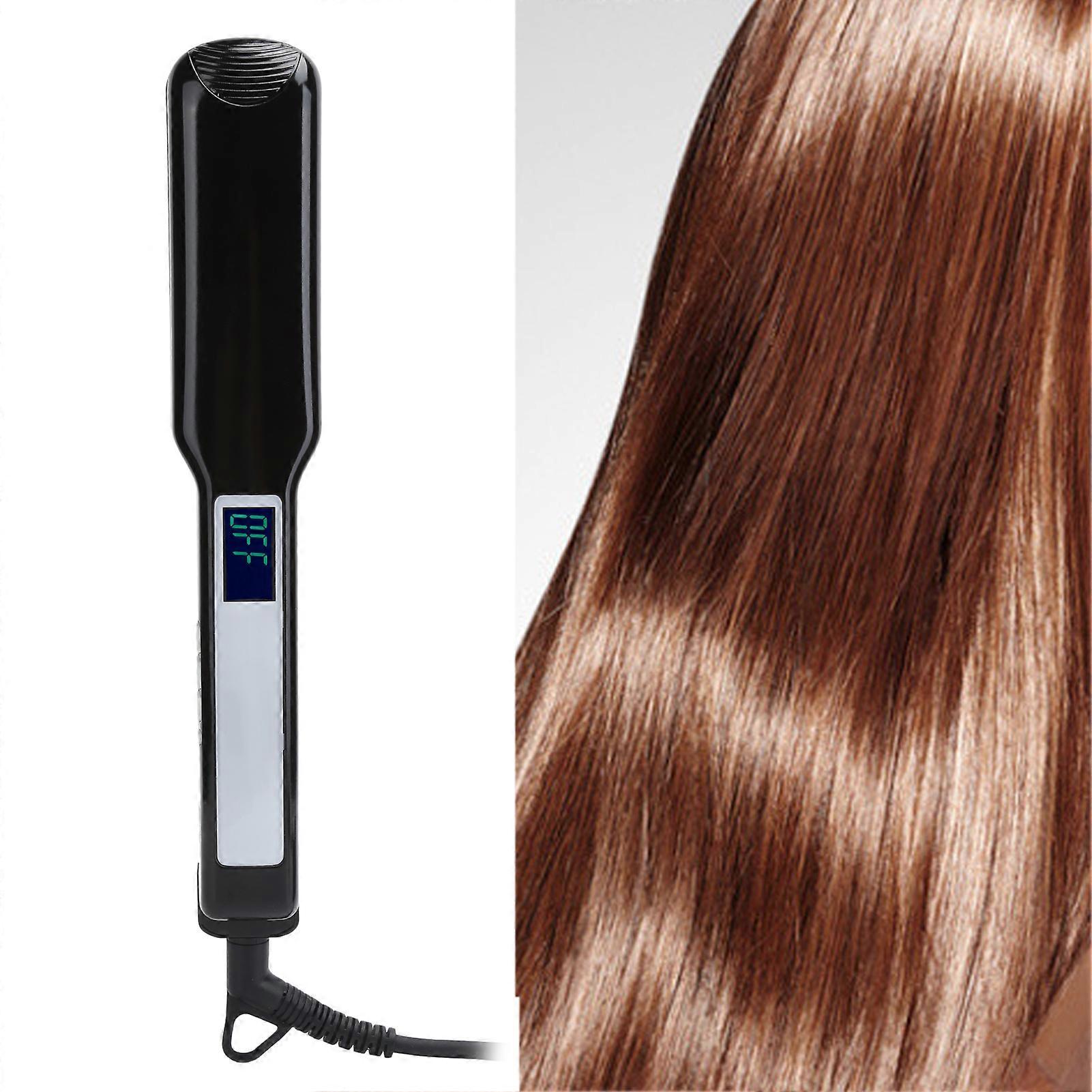 LCD Hair Straightener Wet Dry Dual Use Adjustable Temp Iron