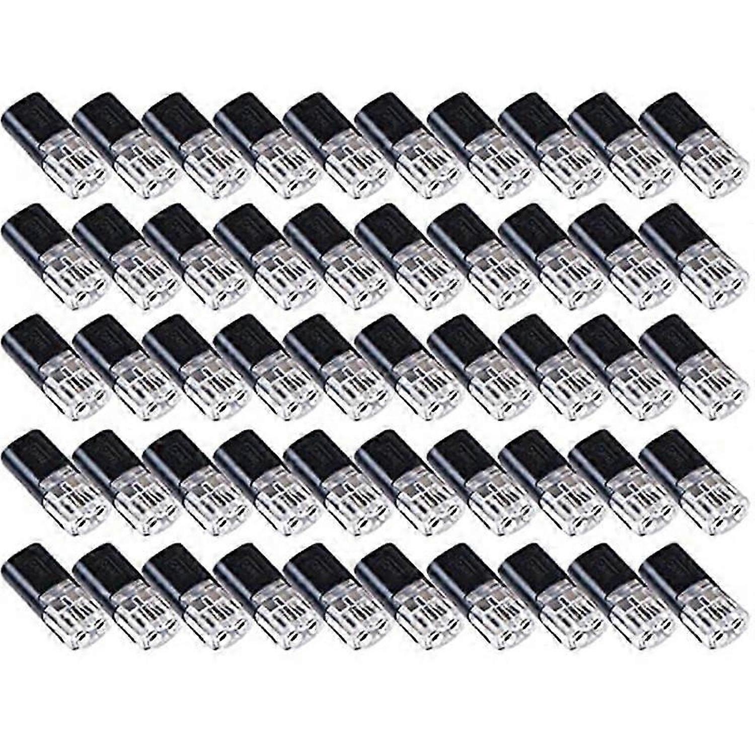 50PCS Double-Wire Push-In Connector with Locking Buckle