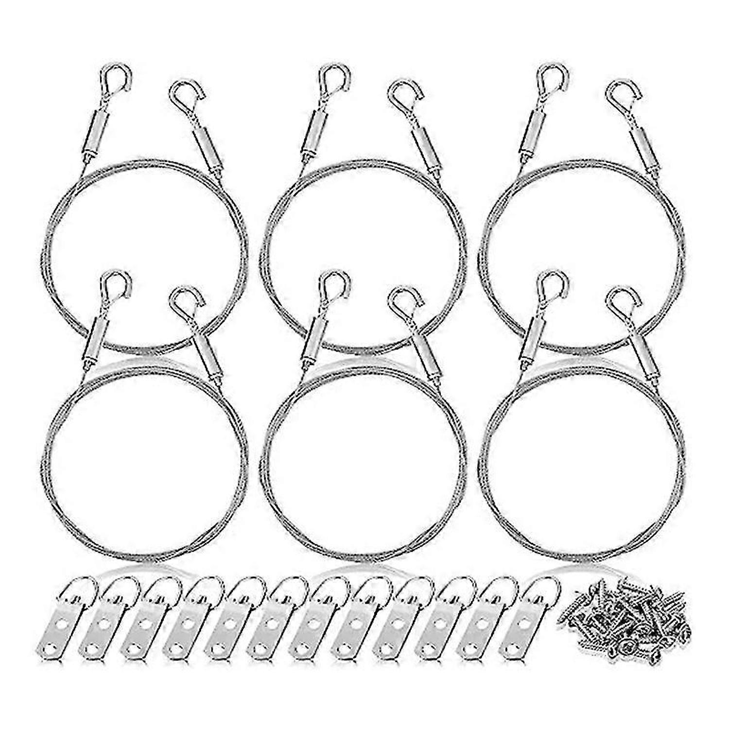 6Pcs Adjustable Picture Hanging Wire Kit