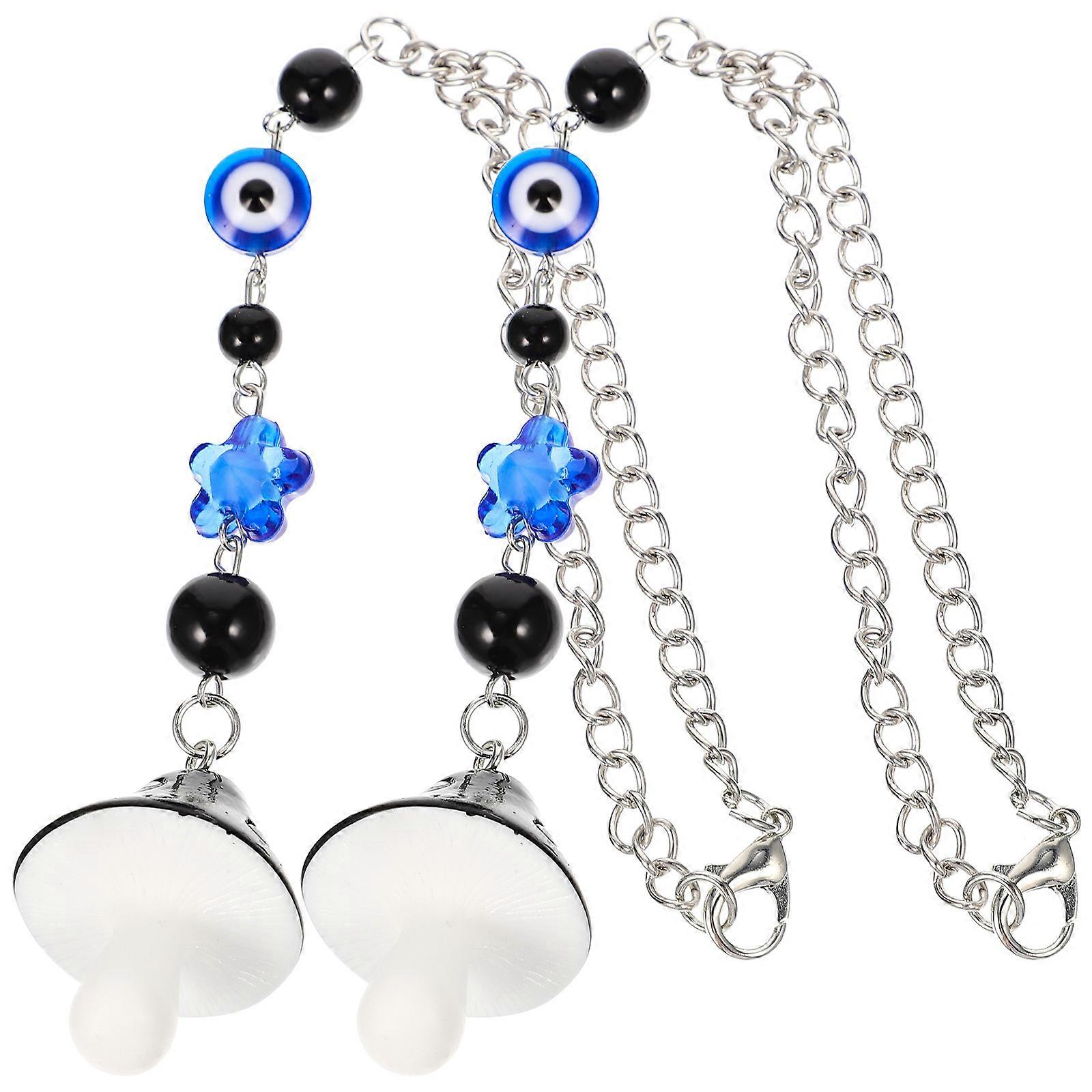 Creative Mushroom Car Hanging Ornaments for Rear View Mirror 8Pcs