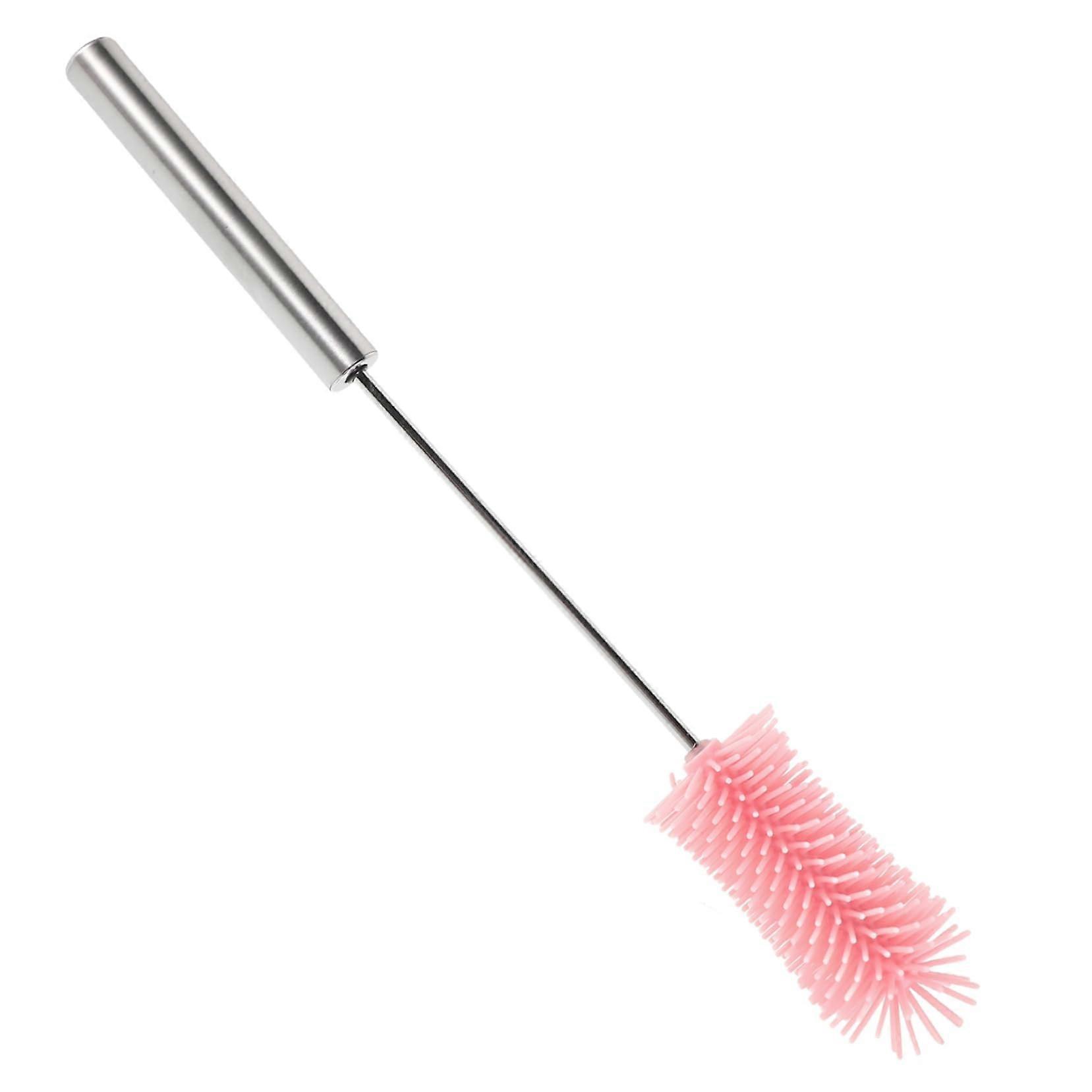 Multifunctional Long Handle Bottle Cleaner Brush For Bottles And Glasses Pink Design Safe Cleaning Tool Cup Cleaning