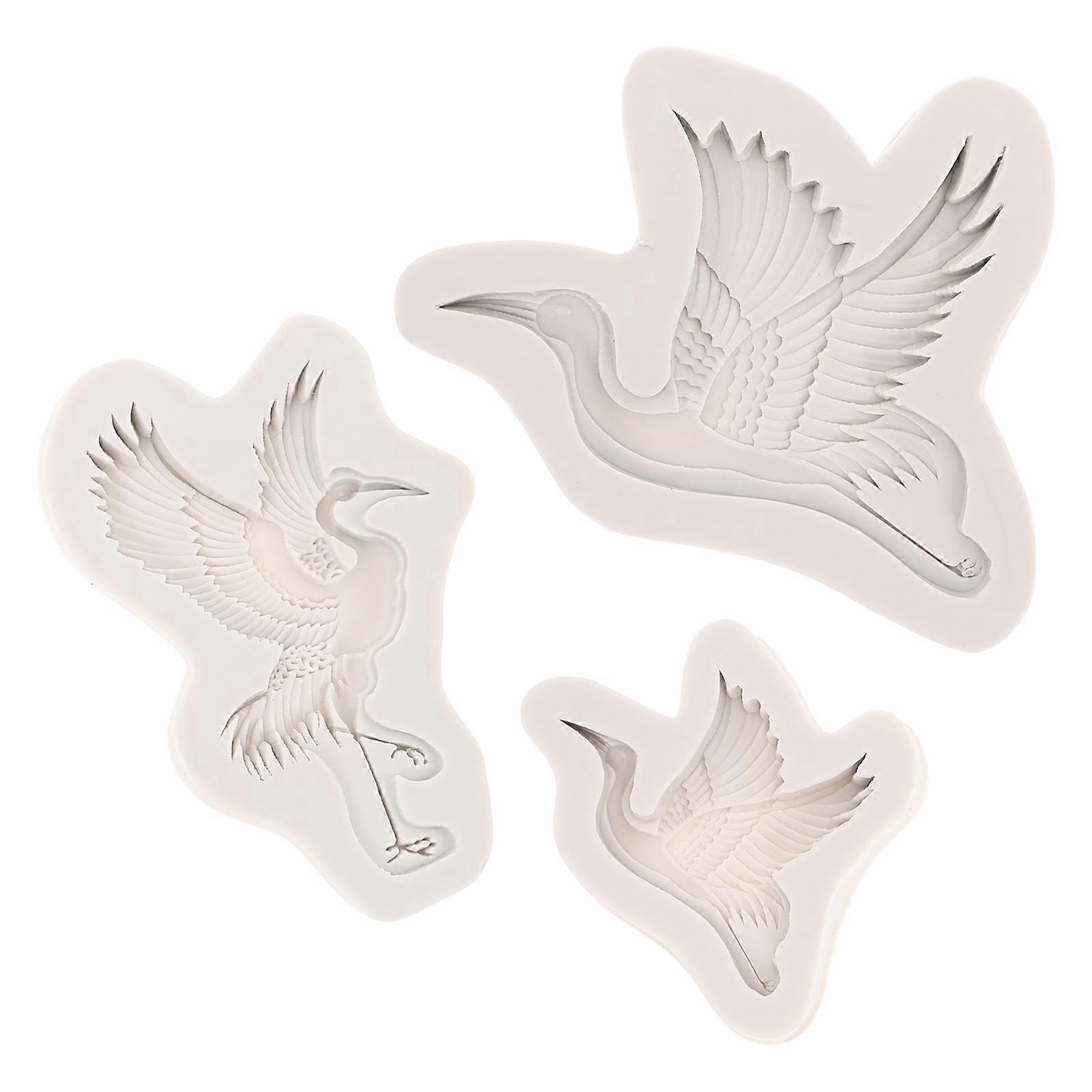 Bird Fondant Mold for DIY Cake Crafting with 6Pcs Silicone Crane Molds