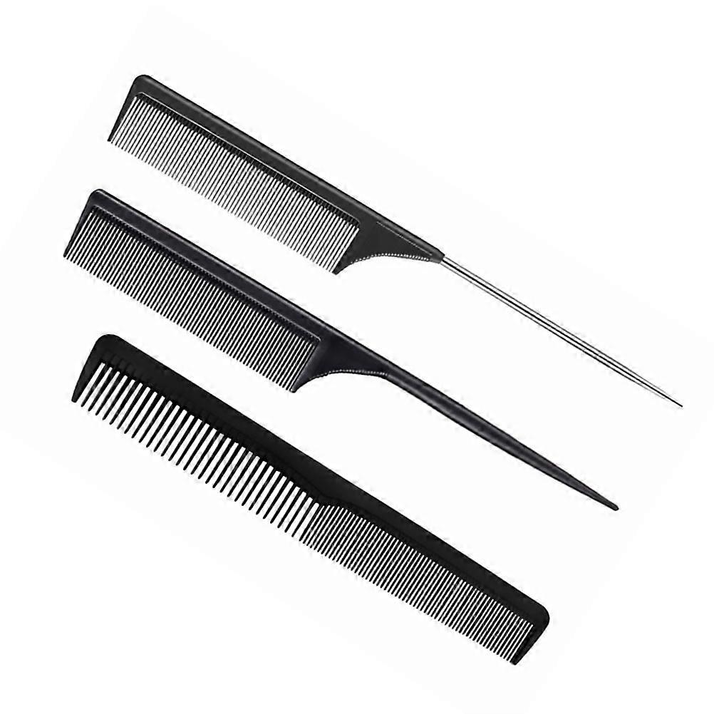 Hairdressing Comb Child Bangs Comb for Salon Work 3Pcs Professional Set Black
