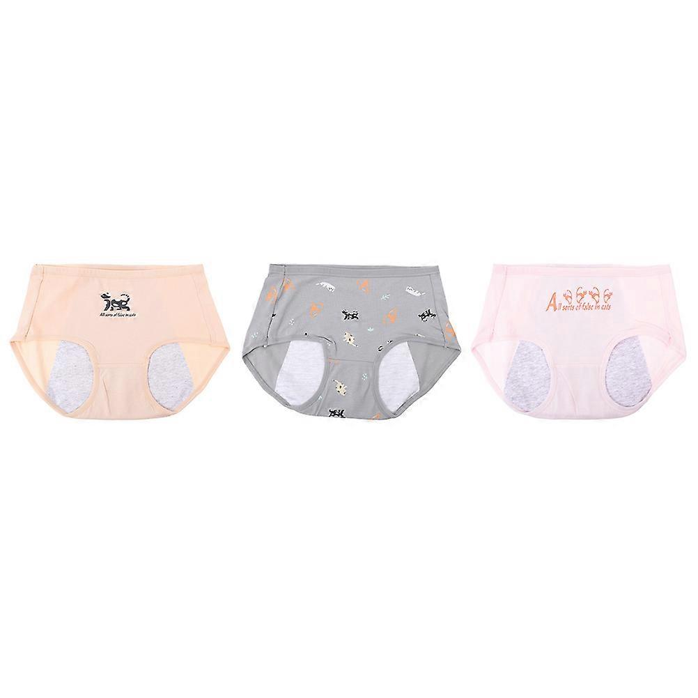 Menstrual Period Underpants Comfortable Protection with 3Pcs for Women