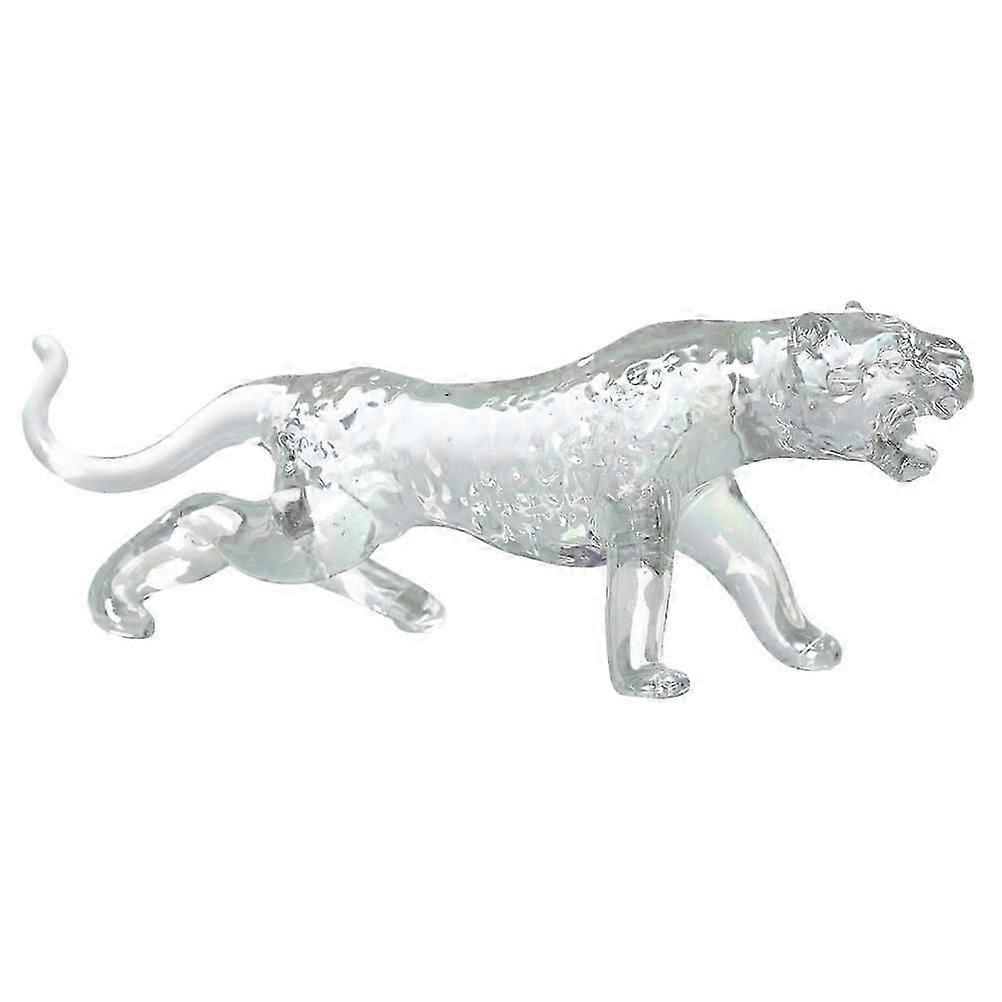 kristall leopard figur elegant heminredning för vardagsrum sovrum blandade färger 1st