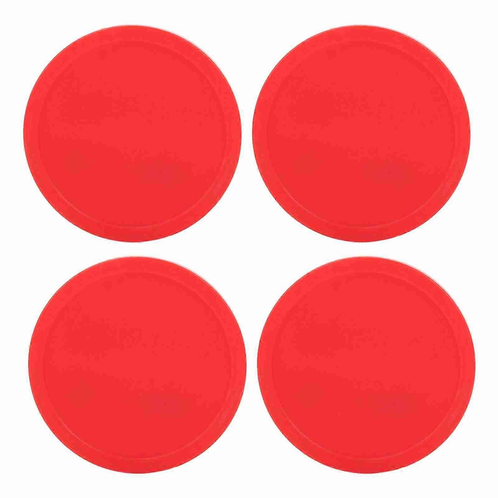 4 Pcs Plastic Air Ice Hockey Pucks Piece Replaceable for Tables Game Equipment(L)