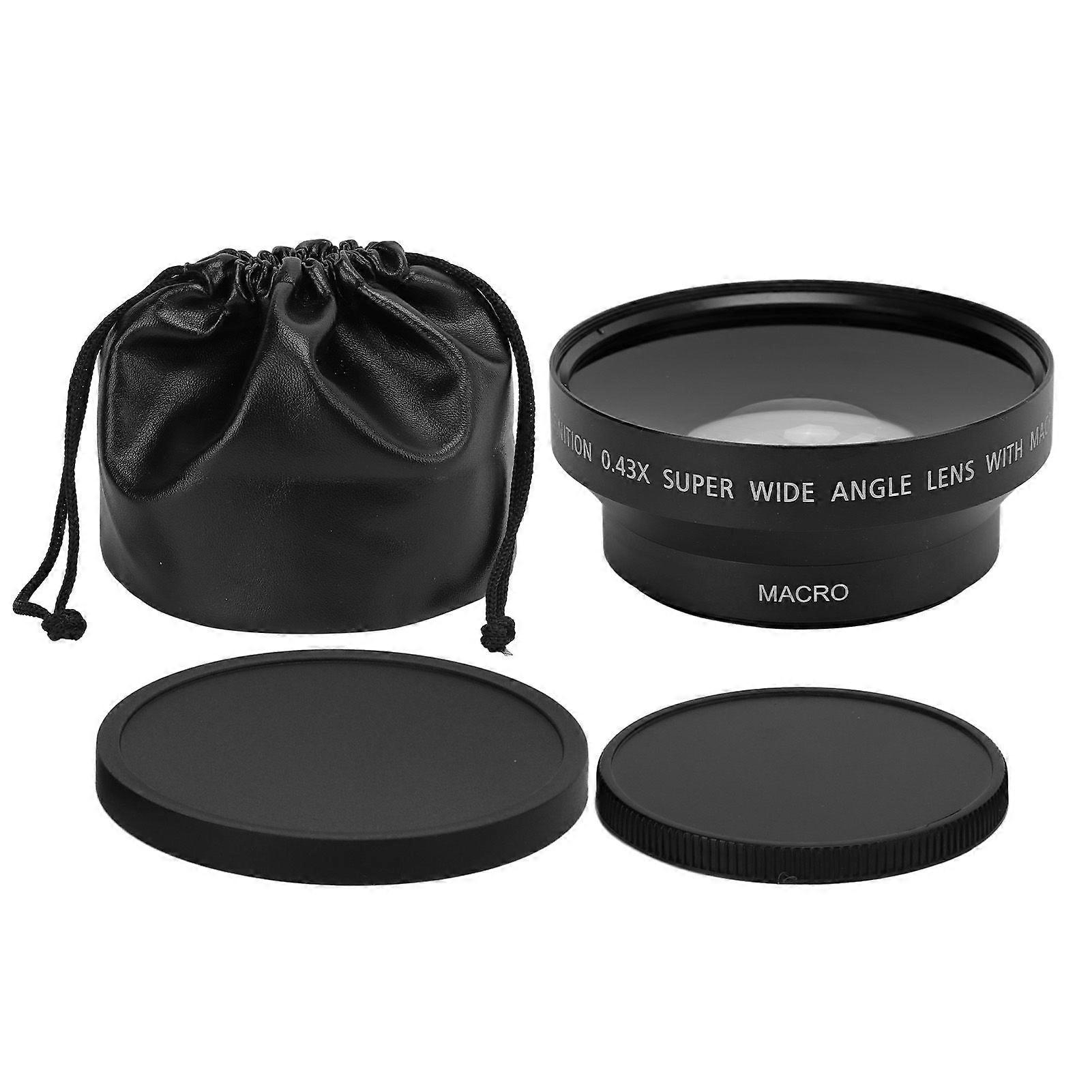 0.43x Metal Universal Wide Angle Macro Conversion Lens for 62mm Filter Diameter Camera Lens