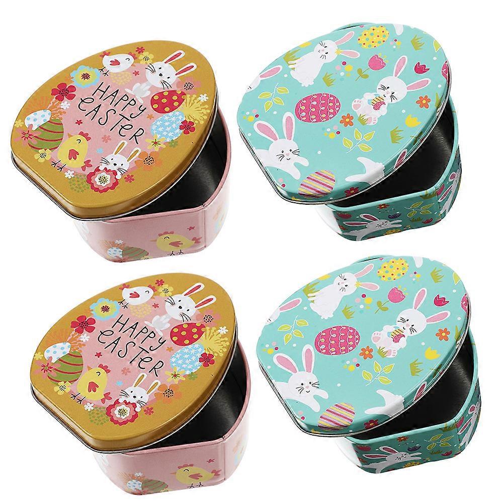 Assorted Color Boxes Tinplate Candy Storage Cases 12Pcs