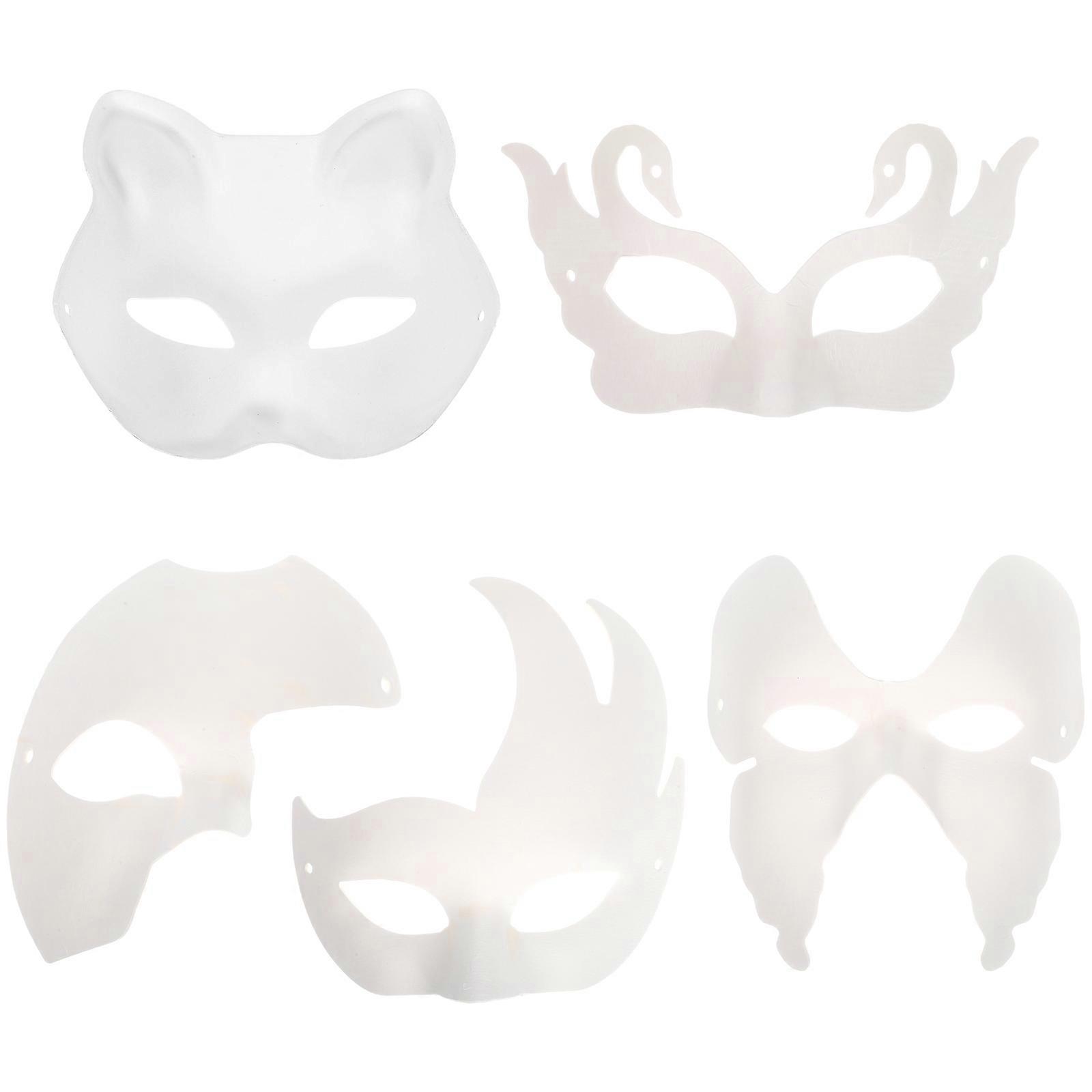 Masquerade Mask Paper Pulp for Painting 75Pcs Party Use White Masks