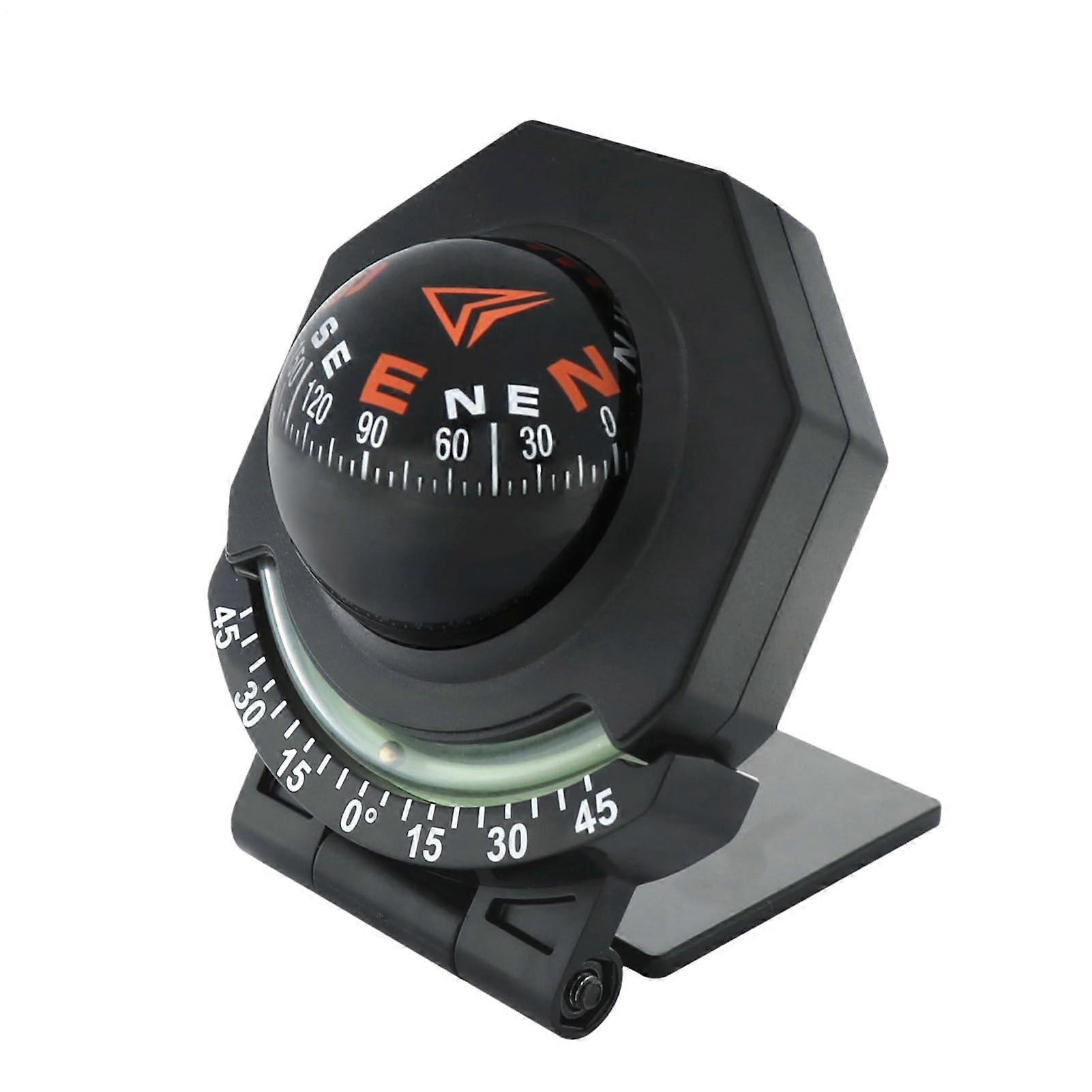 Boat Compass Ball Foldable Spherical Compass With Inclinometer 180Degree Adjustable For Climbing Vehicles Camping Boats