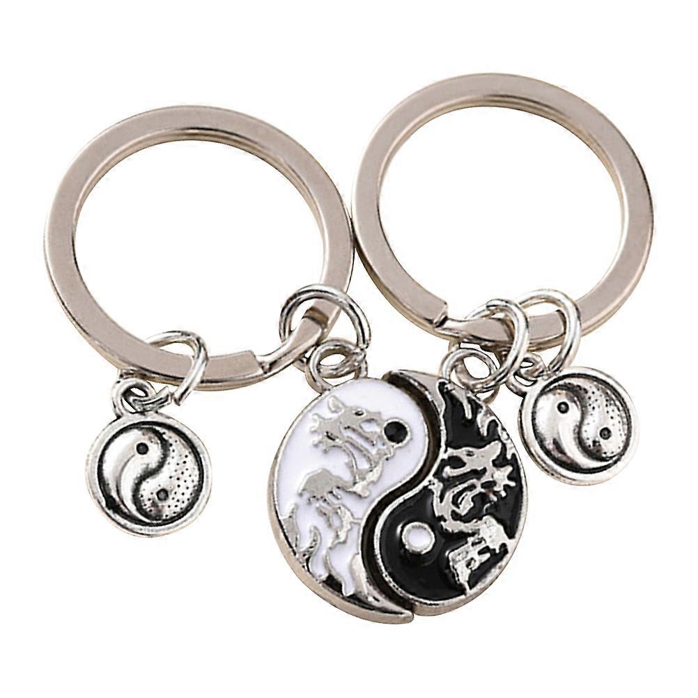Keychain Key Ring for Matching 3Pairs Couple Gift Set