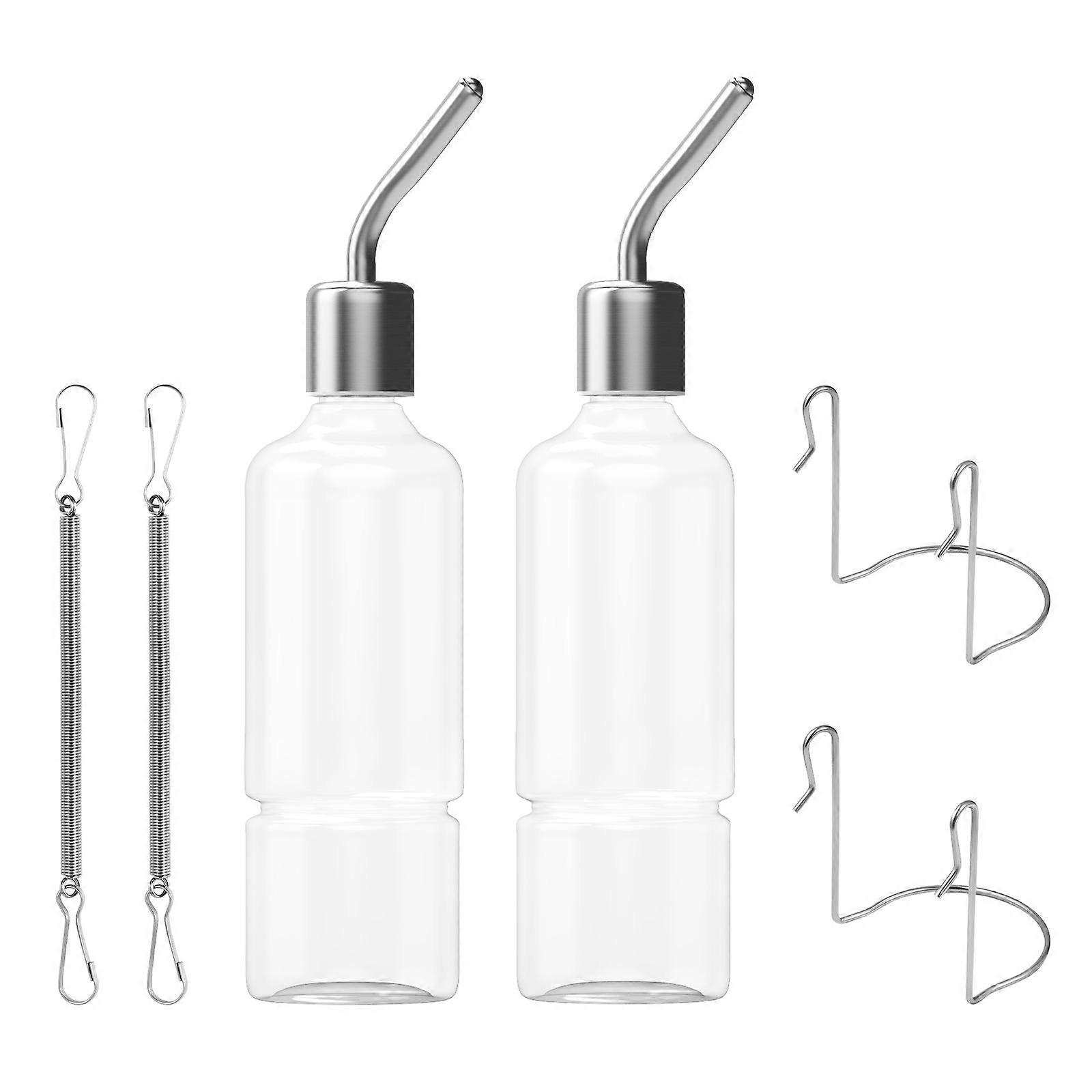 Rabbit Water Dispenser For Guinea Pigs 8.45X2.36X2.36In Cylindrical Shape 2Pcs
