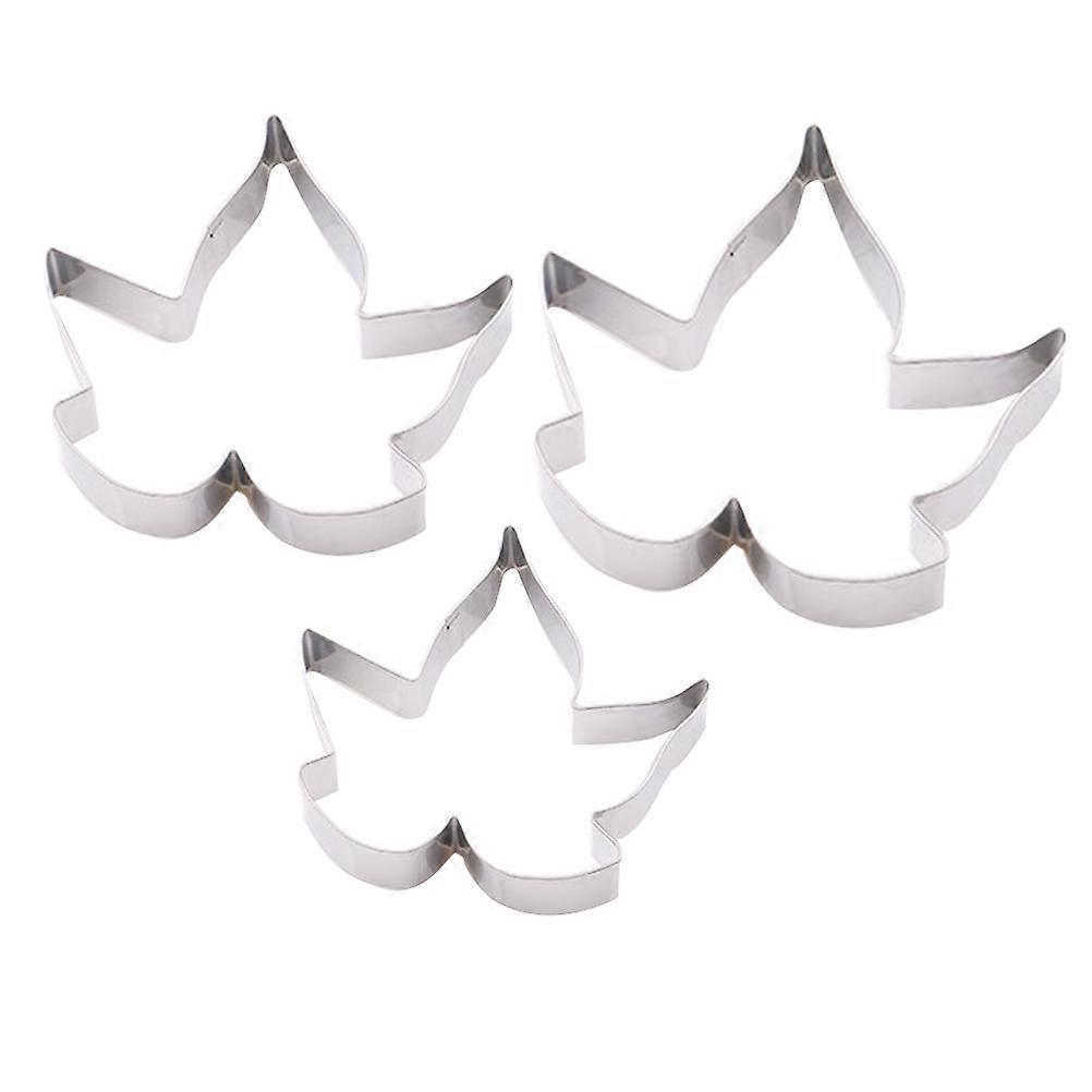 Cookie Cutter Set Stainless Steel for Cake Mold 6Pcs Maple Leaf Design