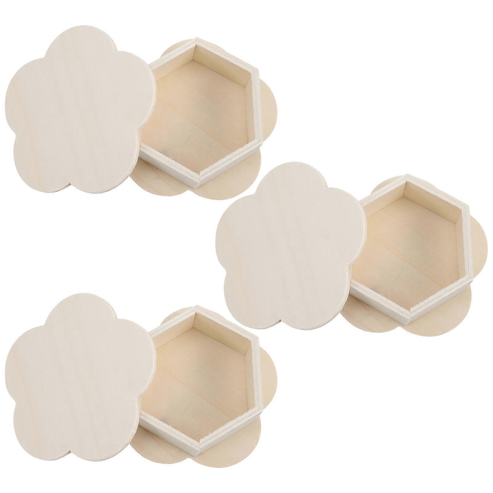 Square Wooden Boxes 12 Pcs Storage For Craft Decoration Suitable For Family 4.13x3.93x1.57 In Perfect For DIY