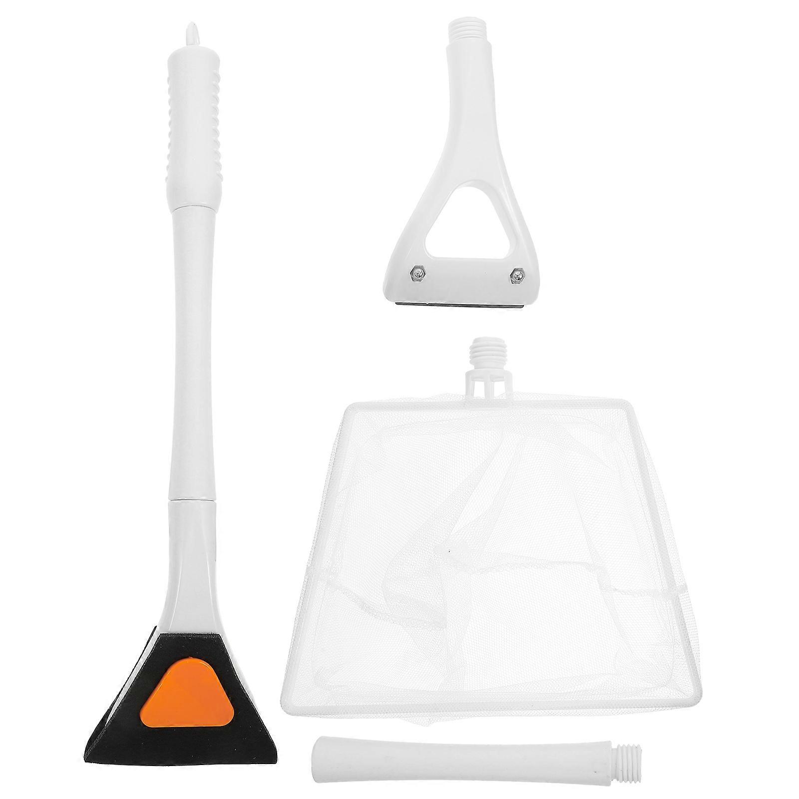 Fish Tank Brush Aquarium Cleaning Kit for Durable Use 2Sets White