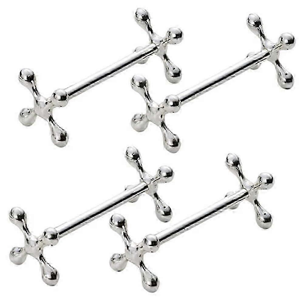 4 Pcs Zinc Alloy Chopsticks Rest Spoons Stand Forks Knifes Holder Rack Stand Metal Craft Table Decor