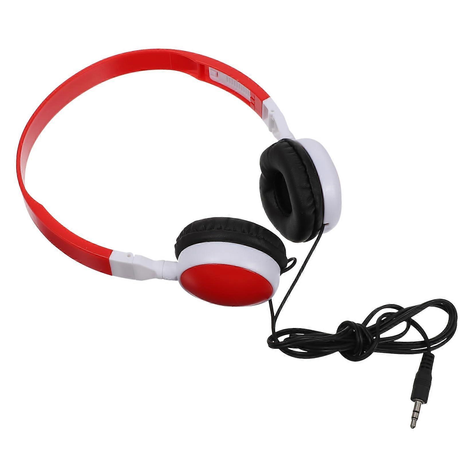 Headphone Foldable Stereo Headset Cushioned Earmuffs For Comfortable Listening Compatible Computer And Mobile Devices
