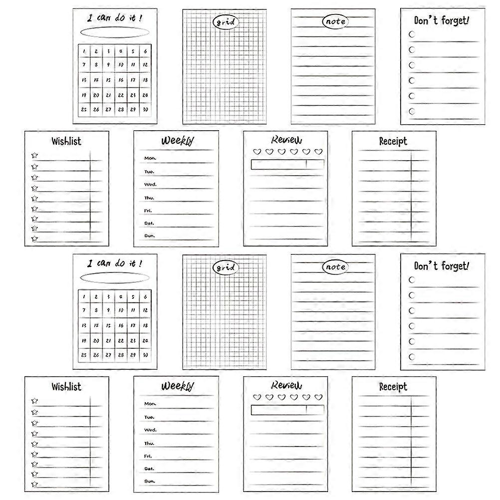 Multi Color Nonstick Memo Pads for Schedule Planning 80Pcs Note Pads