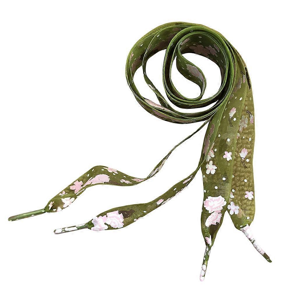 Shoe Lace Ribbon Flower Printing Simple Style For Boots Purple 80cm Polyester 4 Pairs