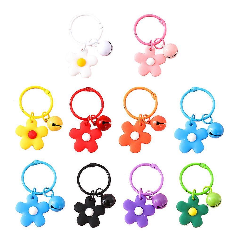 Flower Keychain Pendant for Decoration Assorted Color 40Pcs Charm