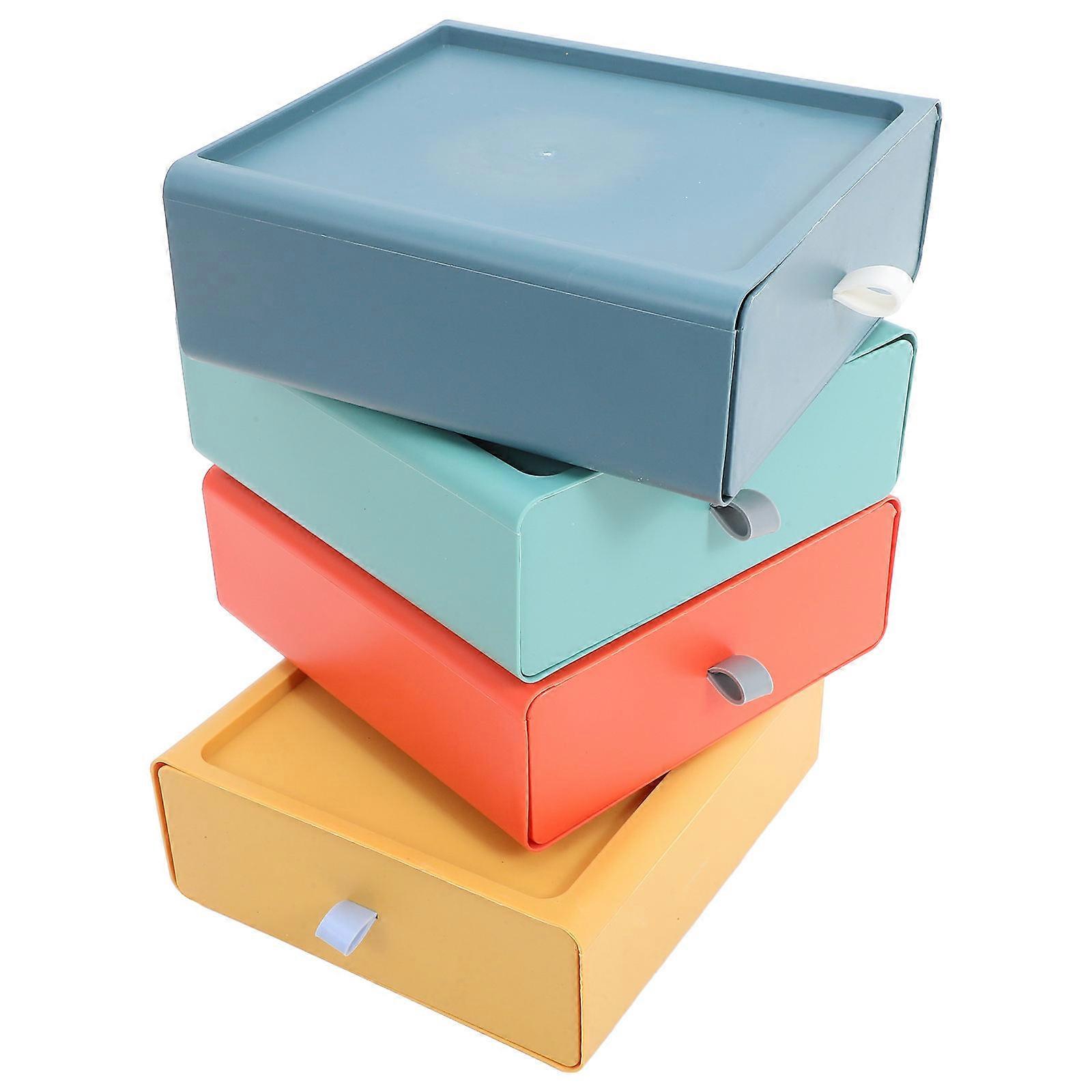 Household Storage Box Drawer for Desktop Use and Sundries 4Pcs Set