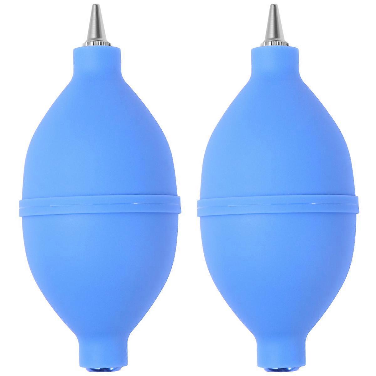 Blue Silicone Air Blower Squeeze Bulb for Dust Removing 6Pcs