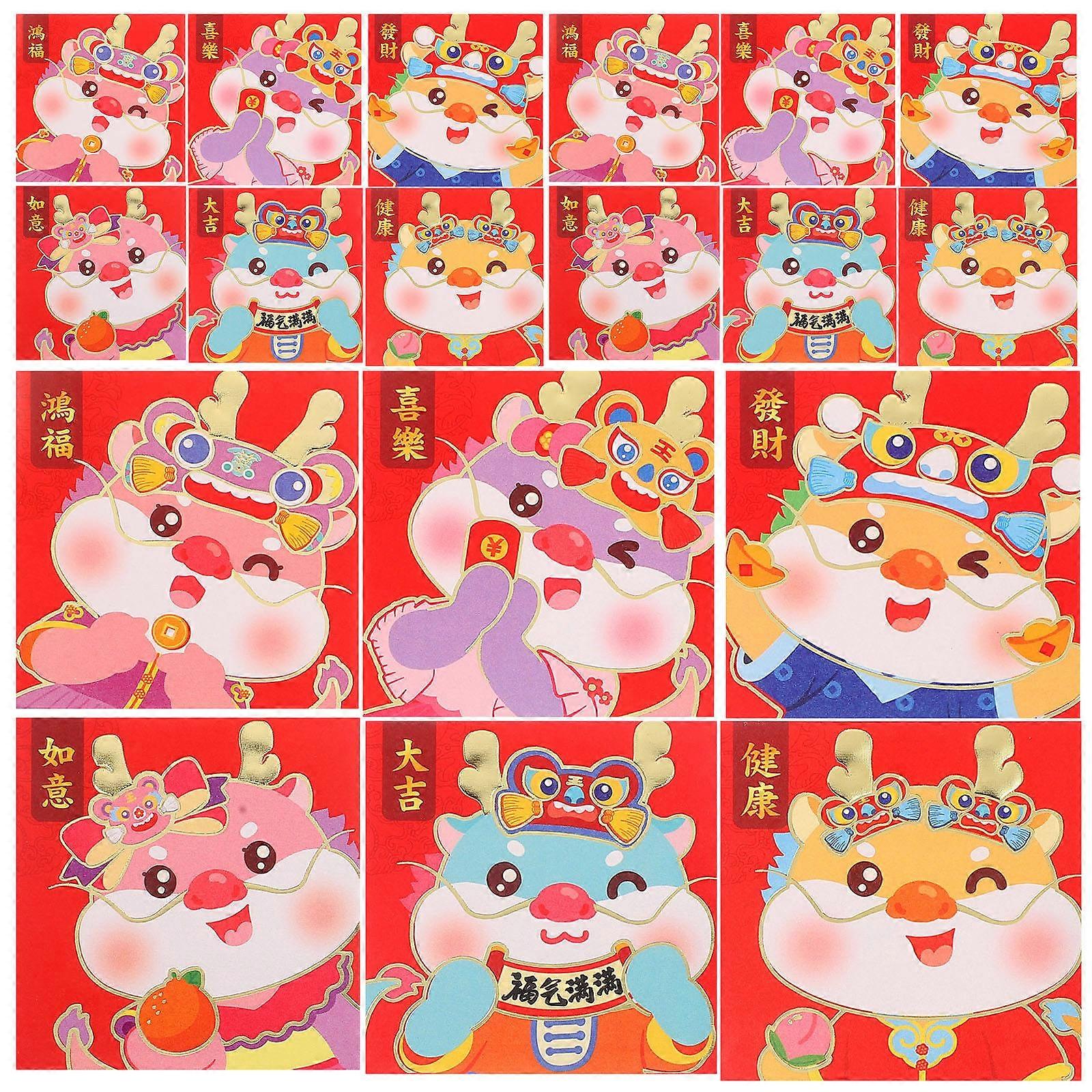 Assorted Color Spring Festival Money Packets 120 Pcs Red Envelopes Designed For Festival Celebration Events