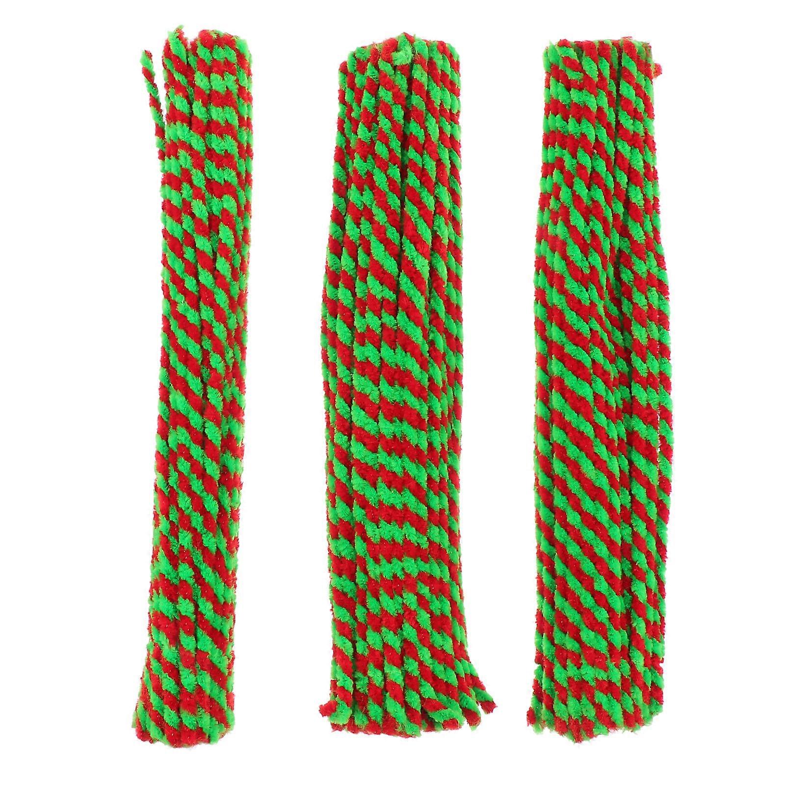 Handmade Supplies Plush Christmas Twisted Rods for Decor 150Pcs Kit