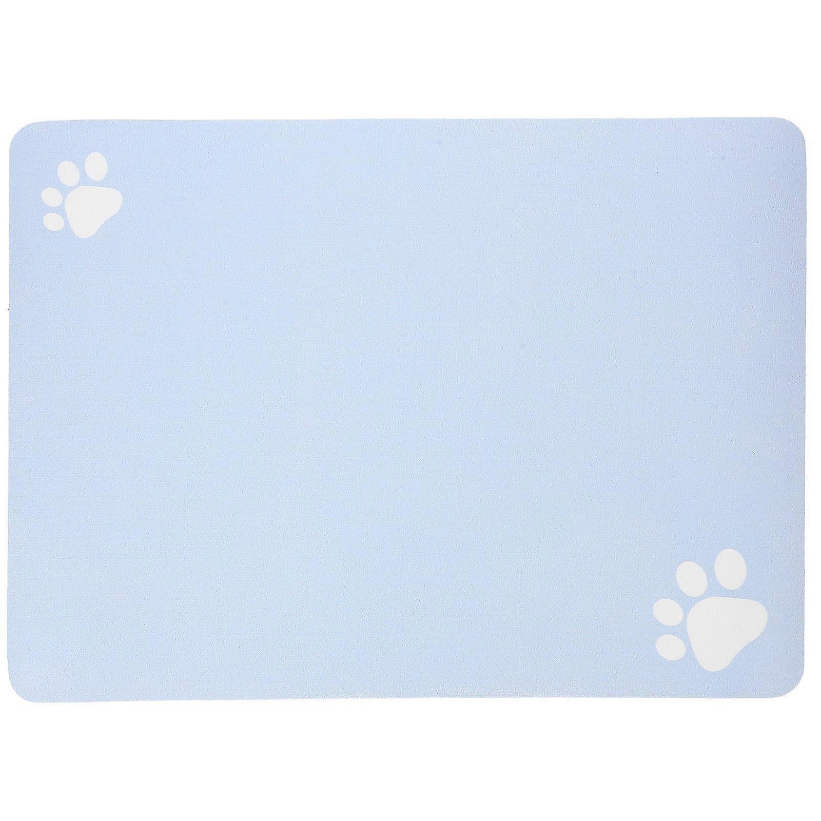Pet Feeding Mat for Dog Feeding Mat Sky-Blue Water Absorbent Pad