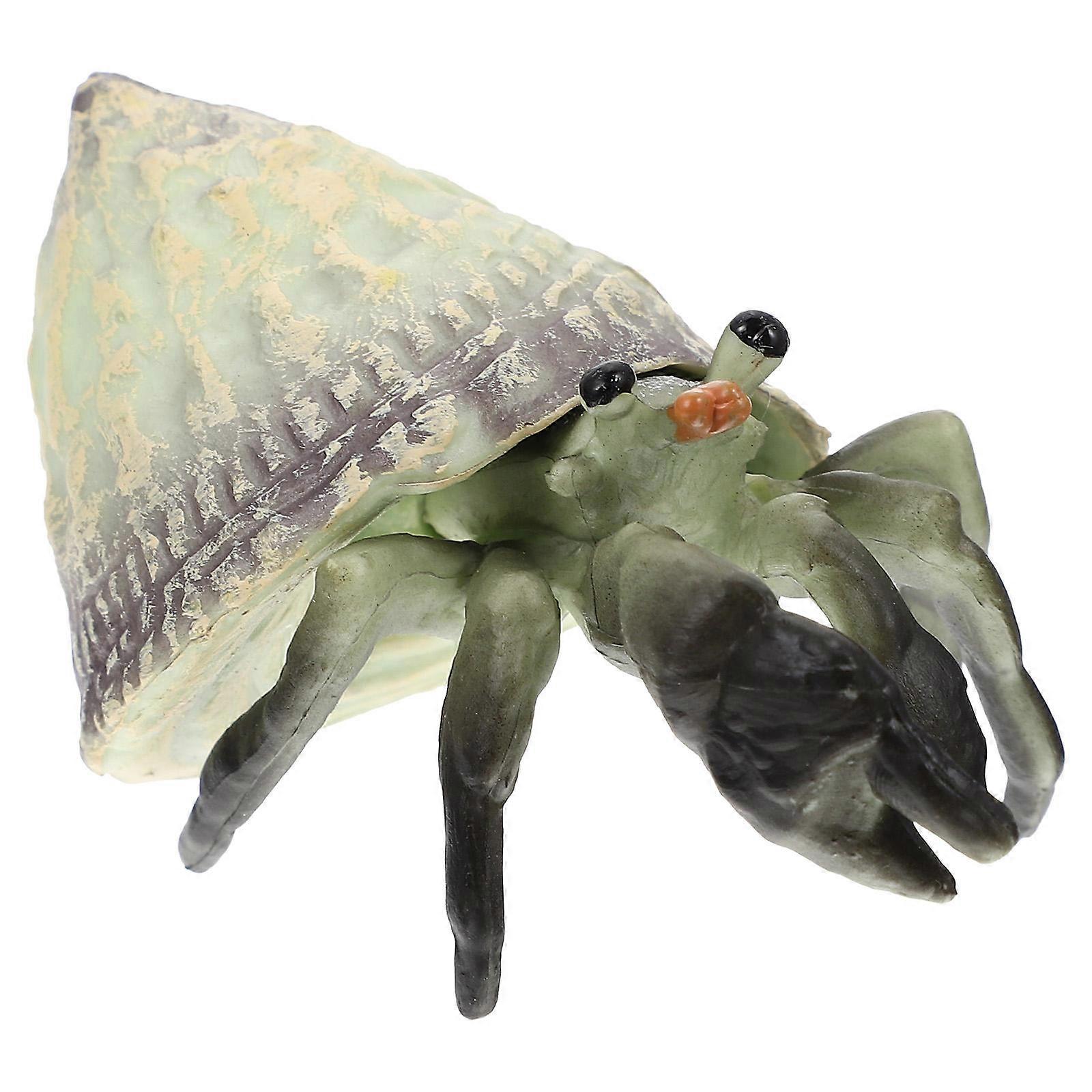 Simulation Pagurian Model Toy for Play 2Pcs Plastic Hermit Crab Animal Figures