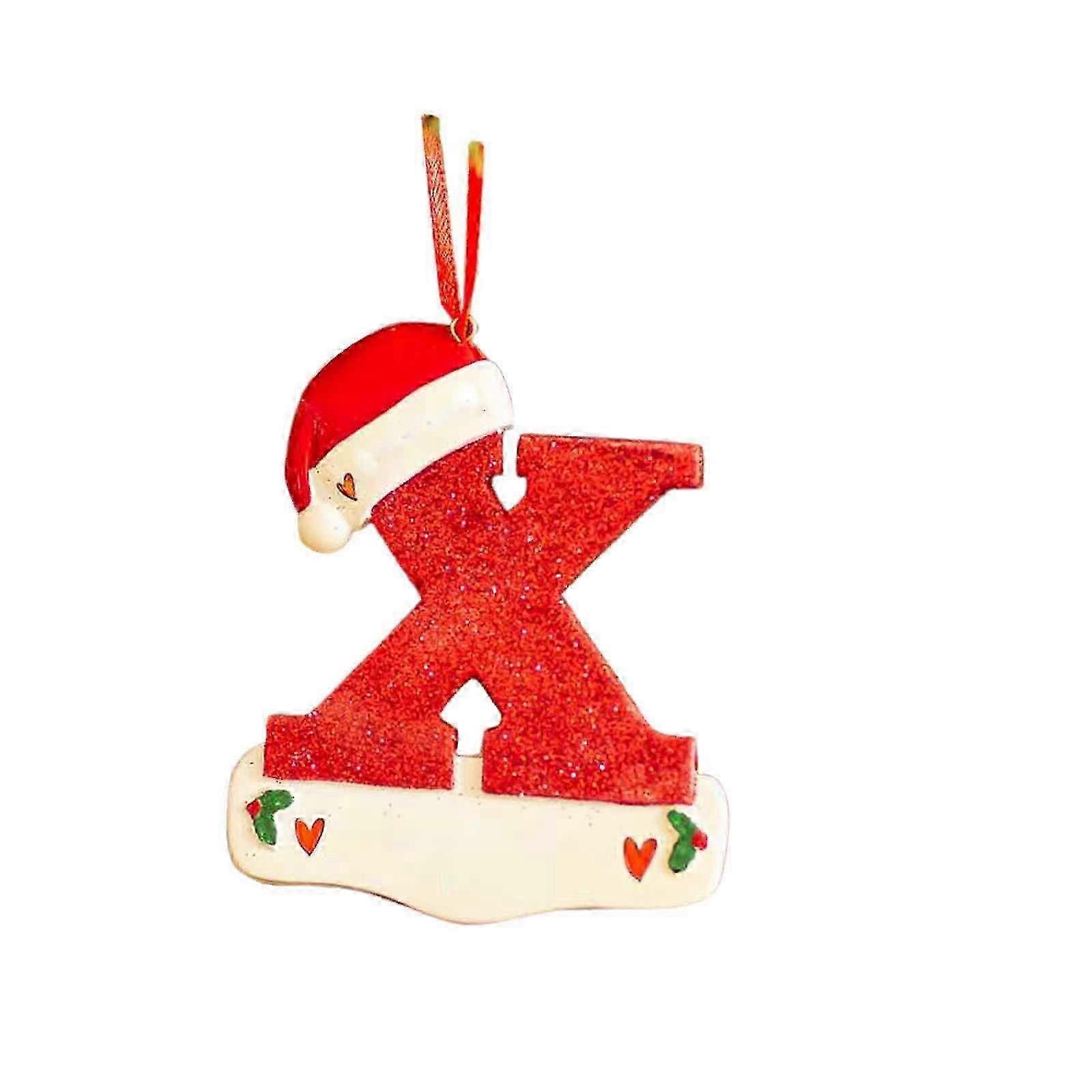 New Letter Ornaments for Christmas Tree, A-Z Pendant Alphabet Hanging Decor Compatible with Xmas DIY Craft