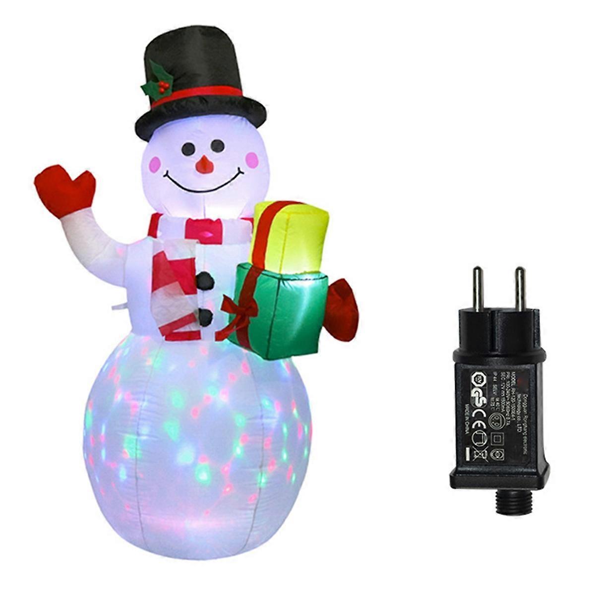 Christmas Inflatable Snowmans with LED Light Decoration EU Plug