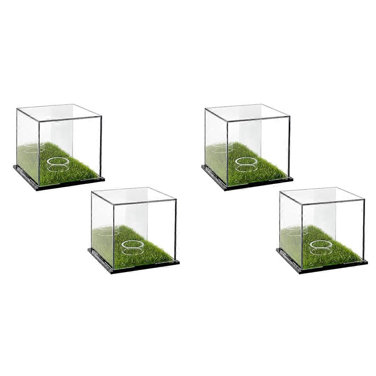 Golf display box acrylic golf stand transparent display box with base