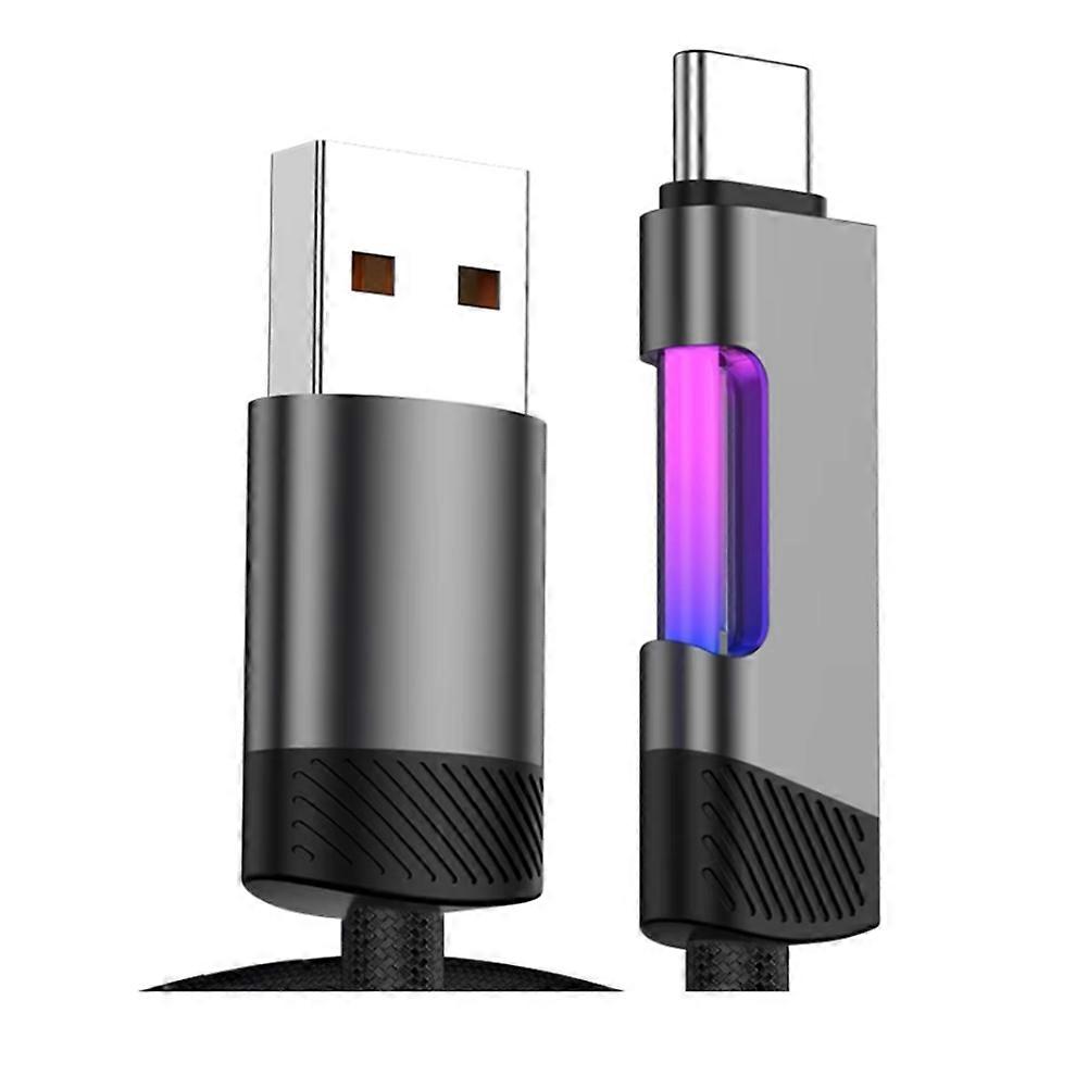 RGB Fast Charging Cable 2m 120W 6A USB to Type-C Charge Cable