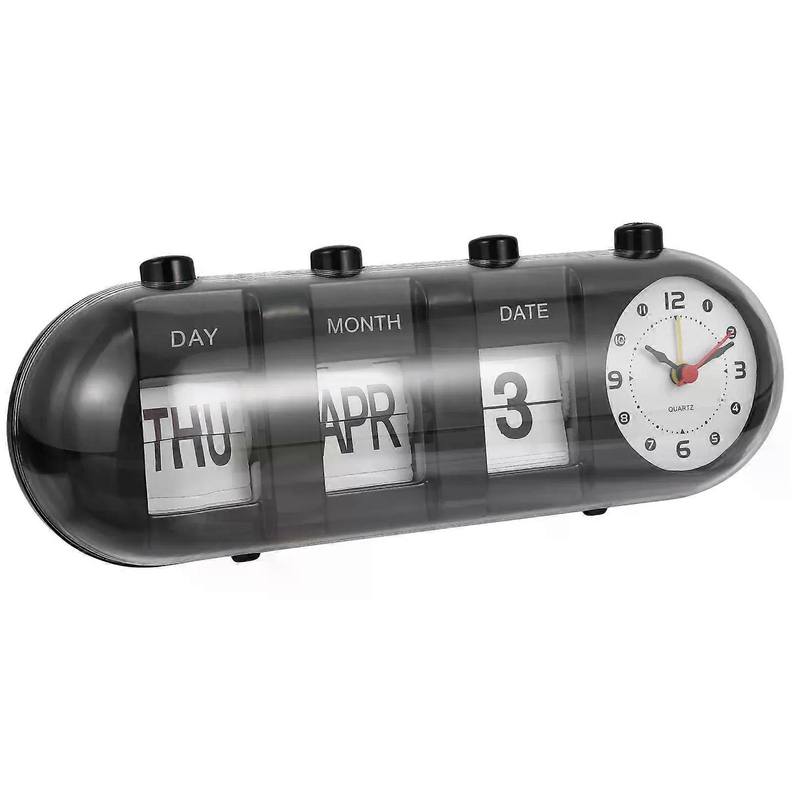 High Quality Abs Plastic Flip Clock Retro Home Office Desk Manual Calendars Perpetual Date Month Calendar Printing Products