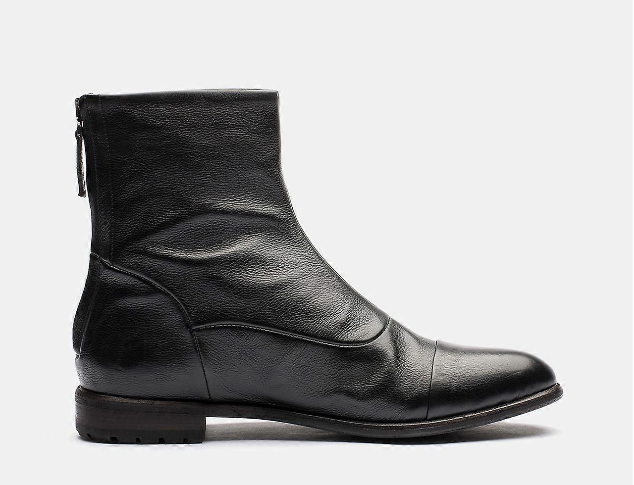 Via Della Paglia – Bea Women's Ankle Boot in Calf Leather with Back Zip Closure