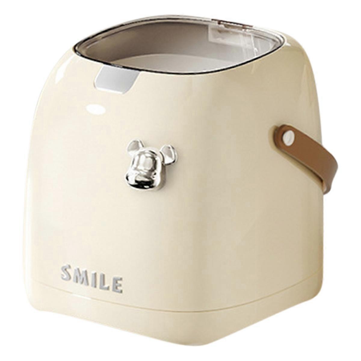 Stylish -Button Trash Can with Lid-Multifunctional Remote Control& Tissue Holder-Dust-Proof for Bed